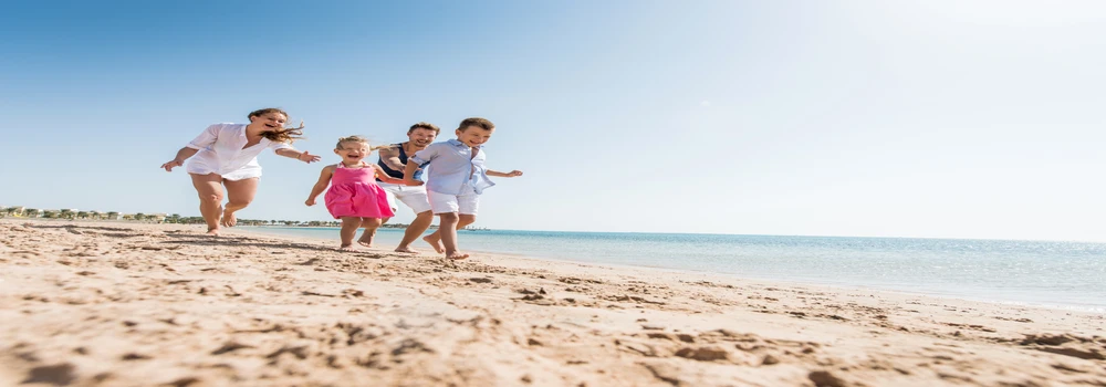 Familie am Strand